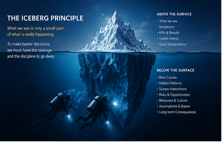 Ce que nous voyons n’est que la pointe de l’iceberg
